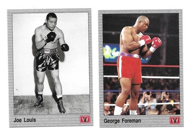 Boxing 1991 JOE LOUIS  #103 & George Forman #16 AW Sports  Vintage - Image 1 of 2