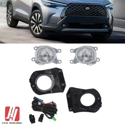 A Pair LED DRL Fog Lamp Lights+Cover For Toyota Corolla Cross 2022 2023 2024 - Image 1 of 4