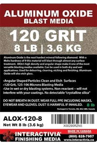 #120 Grit Aluminum Oxide Blast Media (8 LBS/3.6kg) - Premium Long-Lasting San... - Picture 1 of 6