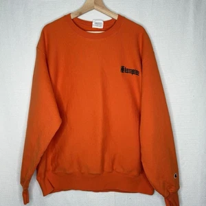 Champion Reverse Weave Triple Stacked Logo Crewneck Sweatshirt Mens XL Baggy - Picture 1 of 7