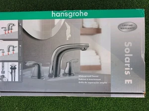 NEU / LESEN! Hansgrohe Solaris E breite Chrom Wasserhahn Waschbecken 04493000 - Bild 1 von 8