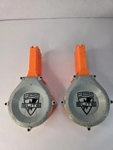 Lot of 2 Nerf N-Strike Elite 25 Round Dart Drum Magazine Ammo Clip - No Darts - Picture 1 of 12