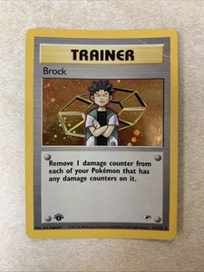 Pokemon TCG 1. Edition Brock 15/132 Gym Heroes Holo Foil Rare HP - Bild 1 von 3