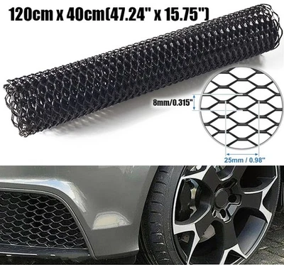 Cubierta de malla de rejilla universal para parachoques de coche de carreras red de parrilla de afinación 47"x15" aluminio Foto 1 de 4
