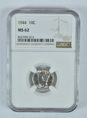 1944 Mercury Dime MS62 NGC Brown Label - Image 1 of 4