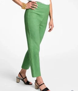 Pantalones de cigarrillo de diseñador Frances Valentine Lucy talla 12 verde Kelly precio de venta sugerido por el fabricante 298 USD - Imagen 1 de 8