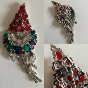 Prendedor clip de piel de ensalada de frutas Alfred Philippe Trifari Art Deco años 30 de colección vendido como nuevo - Imagen 1 de 16
