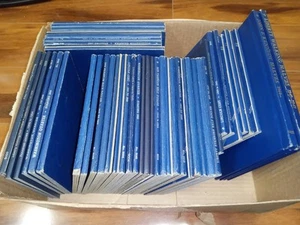 HUGE LOT 45 WHITMAN BLUE COIN FOLDERS ALBUMS USED QUARTERS DIMES NICKELS XCLNT - Picture 1 of 7