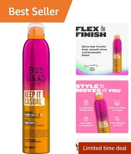 Bed Head Keep It Casual 400ml Flexible Hold Hairspray - Frizz Control & Shine - Picture 1 of 8