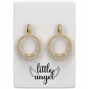 Little Angel vergoldete tropfenförmige Ohrringe mit Zirkoniasteinen - Bild 1 von 5
