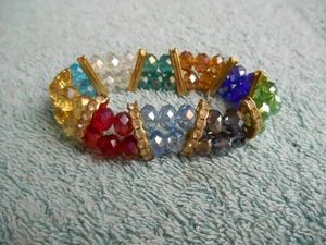 BEAUTIFUL multicolored stretch bracelet. - Picture 1 of 8