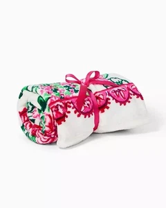 Neu mit Etikett Lilly Pulitzer Paradise Decke - Kokosnuss Safari Sanctuary Engineered Blanket - Bild 1 von 2