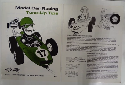 1964 Revell "Pit Pointers" modelo carro corrida pontas de ajuste  - Imagem 1 de 4