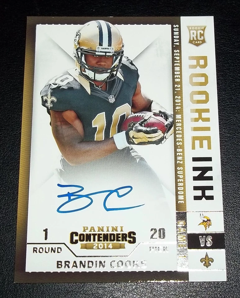 Dallas Cowboys Rc Brandin Cooks Auto 2014 Contenders Rookie Ink Signed Autograph - Image 1 of 4