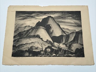 Litografía Milford Zornes Paisaje Firmado Edición Limitada Antigua Famosa Listada Foto 1 de 4