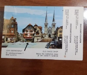 Historical Places In Old Lucerne Flyer Memo With Coupons Old Swiss Shop - Picture 1 of 2
