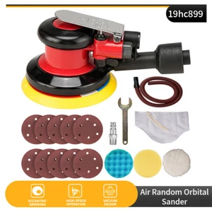 5" Air Body Random Orbital Palm Sander DA Buffing Sanding W/ 10 Auto Discs 125mm - Picture 1 of 7