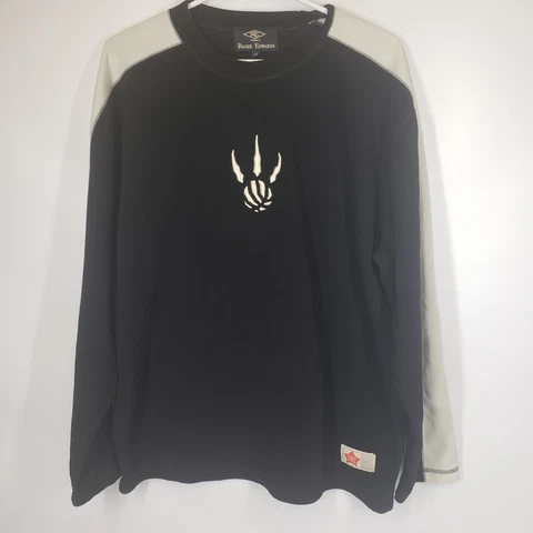 Roger Edwards Sport Toronto Raptors Men's Large Sweater Black White Embroidered Cover