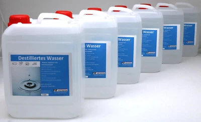 30 L Destilliertes destiliertes Wasser 6 x 5 Liter 1PREIS