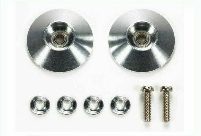 Mini 4wd 17mm Tapered Aluminum Ball-Race Rollers (Ringless) Tamiya 95597 - Image 1 of 1