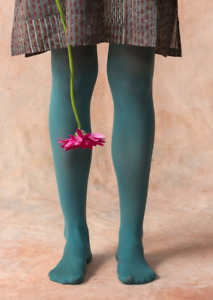 BNWT Gudrun Sjoden Solid Colour Green Knee High Socks//Tights in Recycled Fibres