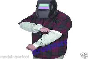 Par de mangas de soldadura de cuero de cubierta larga cómodas y duraderas - Imagen 1 de 3