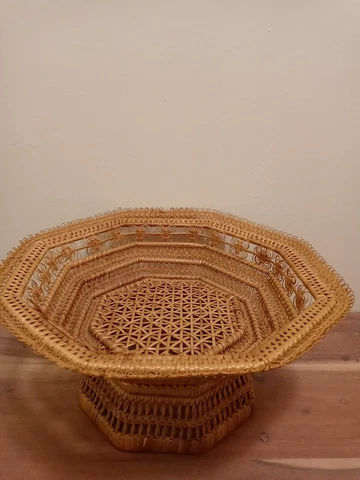 Decorative Wicker Basket Vintage Basket 6 X 13" Cover
