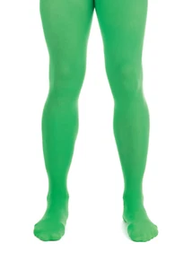 Male Mens Ladies XL Green White Tights Fancy Dress Christmas Fairytale Panto - Picture 1 of 3