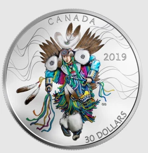 2019 Canada 2 oz $30 Fine Silver Coin Fancy Dance - Picture 1 of 6
