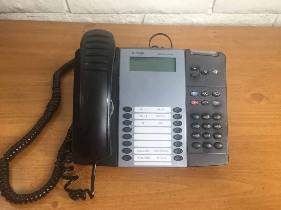 Mitel 8528 Telephone LCD Digital Display Phone IP - Stand & Handset & Jack Cord - Image 1 of 4
