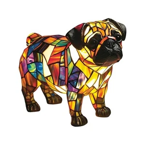 Corgi Lamp and Pug Lamp, Dog Series Art Night Light,Stained Resin French Bulldog - Picture 1 of 6