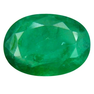 3.12 ct Excellent Oval (12 x 9 mm) (Un-Heated) Colombia Emerald Loose Gemstone - Picture 1 of 2