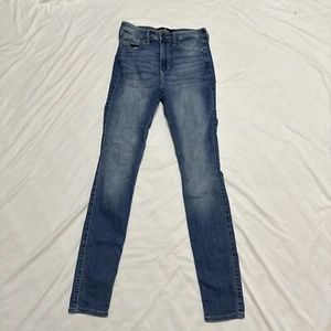 Women's Hollister High Rise Super Skinny Blue Jeans Size 1R (25x30) - Picture 1 of 8