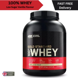Gold Standard Vanilla Whey Powder 1.62kg Muscle Growth and Repair - Picture 1 of 4