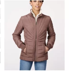 BERNARDO Skyline Rays Sleek Puffer Jacket PEPPER CORN Size XS - Picture 1 of 11