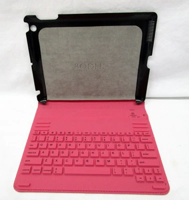 Capa para Tablet iPad Couro Rosa BODHI com Teclado Msrp $89.95 ** REDUZIDA * - Imagem 1 de 3