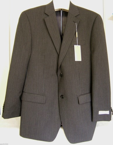 Cappotto tuta Michael Kors grigio gessato uomo lana bella giacca 41R $295 nuovo con etichette