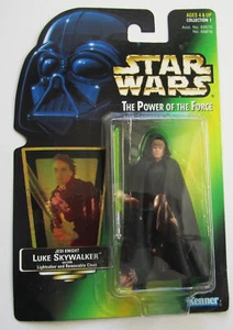 Star Wars Luke Skywalker Jedi Knight WITH BLACK CLOAK 1997 Action Figure NEW - Picture 1 of 2