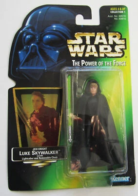 Star Wars Luke Skywalker Jedi Knight WITH BLACK CLOAK 1997 Action Figure NEW - Image 1 of 2