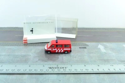 Busch 47377 Peugeot Boxer Holland Fire Dept. Van Red HO 1:87 Scale - Image 1 of 4