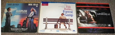 3 TOM HANKS LASERDISCS  - APOLLO 13 (2LD), FORREST GUMP (2LD), SLEEPLESS SEATTLE - Imagem 1 de 4