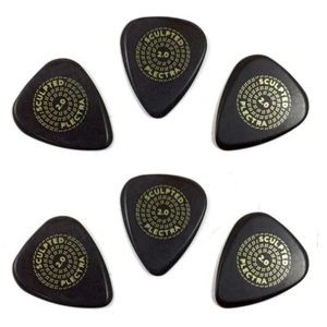 Dunlop Guitar Picks 6 Picks Primetone Standard Smooth Hand Sculpted 2.0mm - Picture 1 of 6