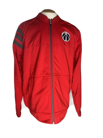 Adidas Climawarm NBA Washington Wizards Red Full Zip Jacket Men’s Sz Large NWT Cover