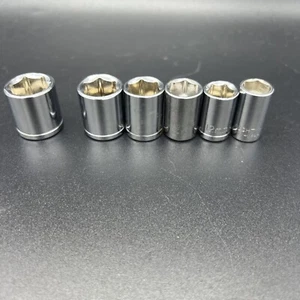 3/8 DRIVE 6 POINT Metric Std Depth Sockets Set 6 Sizes 11 Thru 15mm and a 17mm - Picture 1 of 1