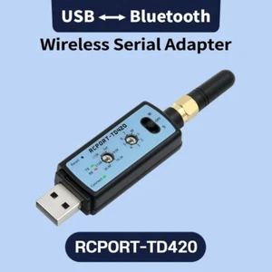 Long Range Bluetooth Serial Adapter Wireless RCPORT-TD420 Battery 300M USB - Picture 1 of 7