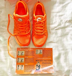 TRAINERS, TONY LITTLE CHEEKS ENERGY, LADIES SZ 8.5B, TANGERINE, FABRIC, RUBBER - Bild 1 von 7