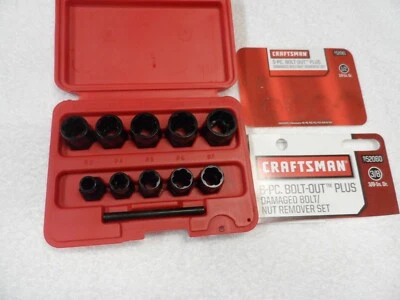 Craftsman 3/8" 1/2" Damaged Bolt Nut Remover Set - Part # 52060/52061 - Image 1 of 4