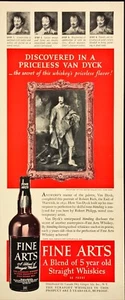 1942 Fine Arts Whiskys entdeckt in einem unbezahlbaren Van Dyck Vintage Print Ad - Bild 1 von 6
