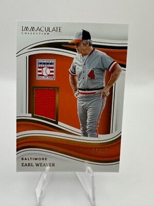 Earl Weaver Game-Worn Patch - Hall of Fame Materials /25 - '23 Panini Immaculate