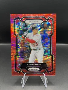 2024 Panini Prizm David Freese #140 Red Pulsar /399 - Picture 1 of 2
